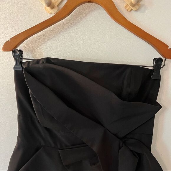 NWT Black size 8 Black and white formal strapless professional dress - Picture 2 of 8